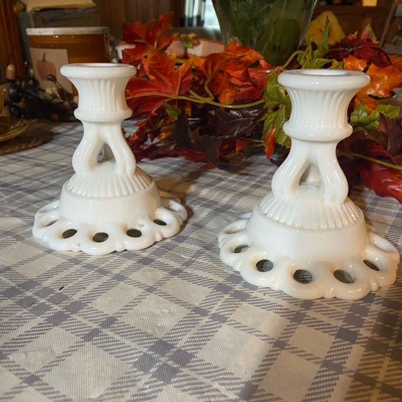 Westmoreland Accents Vintage Westmoreland Doric Milk Glass Candle